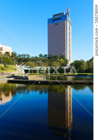 前橋公園群馬縣廳的景色 照片素材 圖片 圖庫