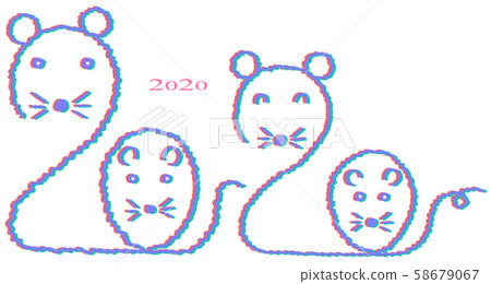 Illustration for new year's card Illustration for new year's card 58679067