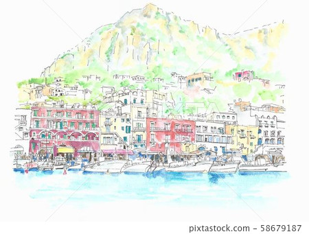 European cityscape, Italy, Capri 58679187