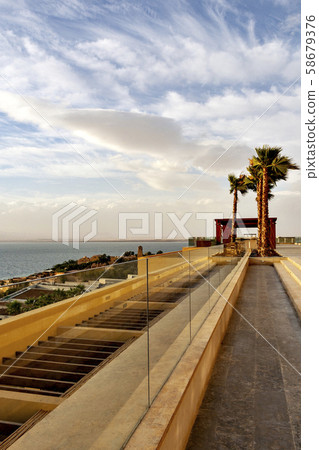 The Dead Sea as seen from Jordan The Dead Sea as seen from Jordan 58679376