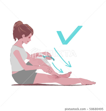 Waste hair illustration of correct shaving for overseas Waste hair illustration of correct shaving for overseas 58680495