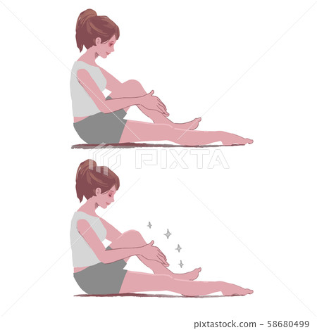 Feet Body Care Massage Female Illustration 58680499
