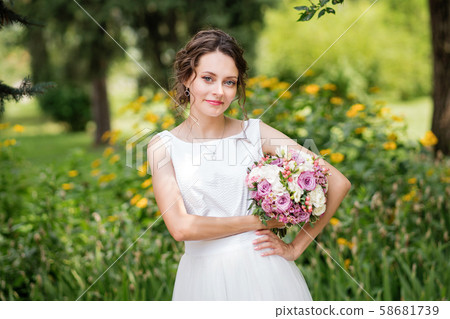 Elegant emotional bride 58681739