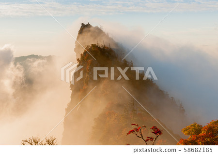 Sacred Mt. Tengudake from the veil 58682185