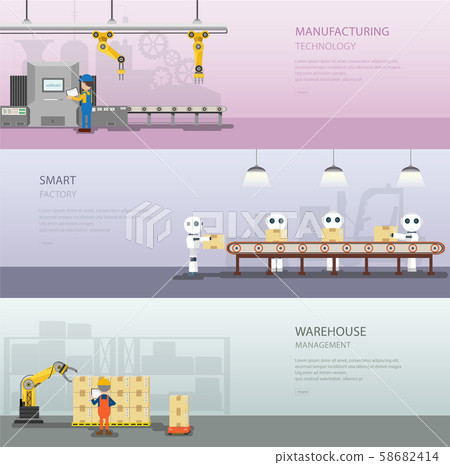 Set of warehoue banners Set of warehoue banners 58682414