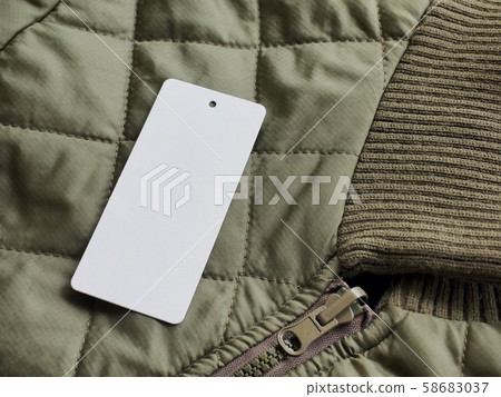 Khaki fall jacket and clothing label Khaki fall jacket and clothing label 58683037