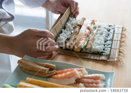 In front of the board to make thick rolls 58683738