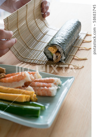 In front of the board to make thick rolls 58683745