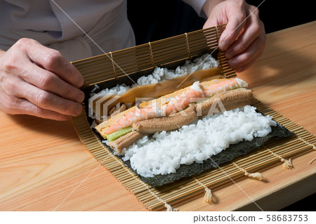 In front of the board to make thick rolls 58683753