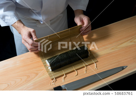 In front of the board to make thick rolls 58683761