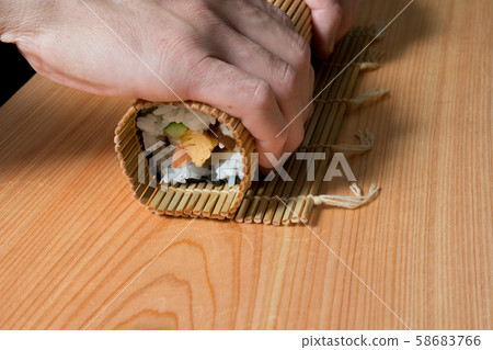 In front of the board to make thick rolls 58683766