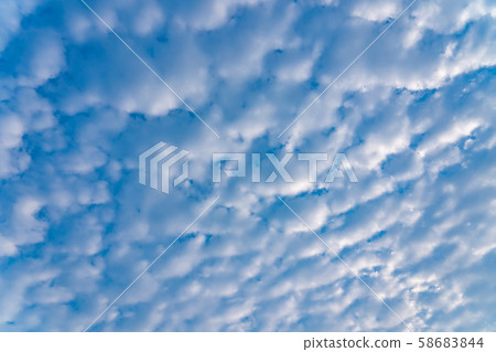 Evening sky, beautiful clouds, blue sky 58683844