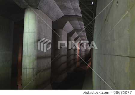 "Regulating water tank" of the outskirts of the Tokyo metropolitan area (Kasukabe city, Saitama Prefecture) 58685077