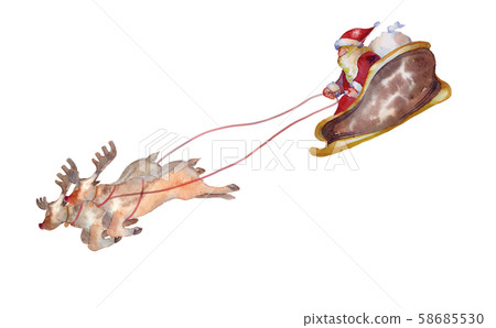 Santa Claus watercolor - Stock Illustration [58685530] - PIXTA