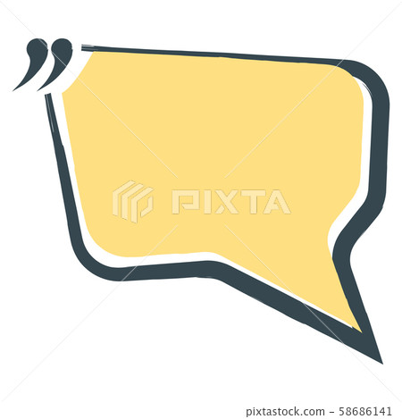 Quote Blank Icon and Label on White Background in 58686141