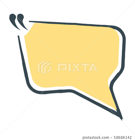 Quote Blank Icon and Label on White Background in 58686142