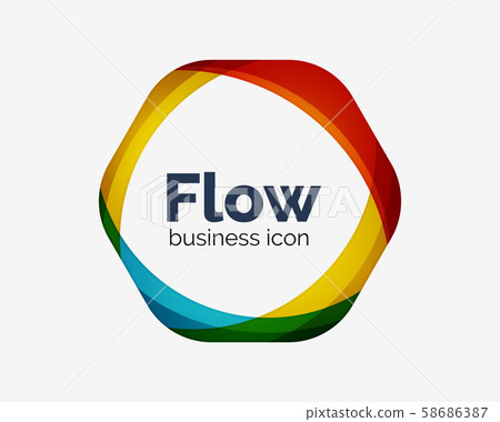 Abstract hexagon logo design template Abstract hexagon logo design template 58686387