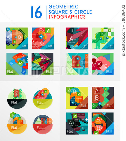 Geometry Infographics Set of geometric infographics created with... - Stock Illustration ...