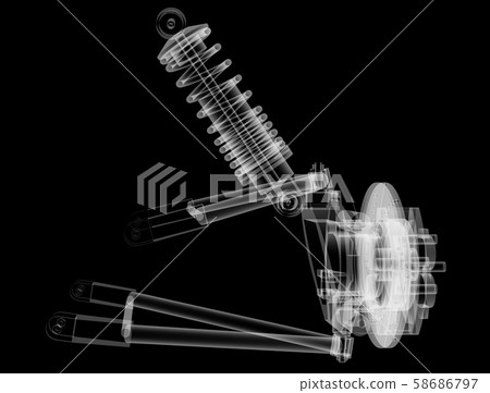 X-ray Car suspension and brake disk 58686797