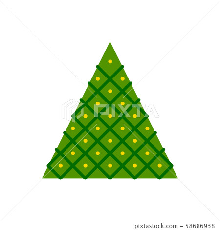 Christmas Tree new year winter flat vector icon 58686938