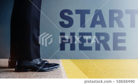 Start Concept. Low Section of Businessman 58688490