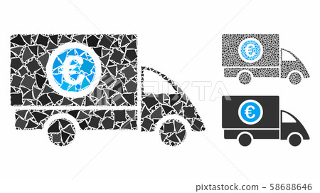 Euro delivery Composition Icon of Tremulant Items - Stock Illustration ...
