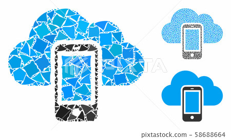 Smartphone Mosaic Icon of Trembly Pieces - Stock Illustration [58688664 ...
