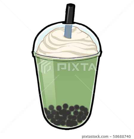 木薯奶茶_抹茶奶油 58688740