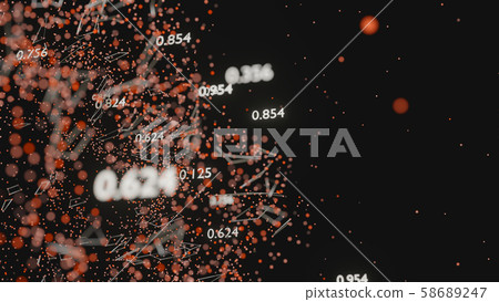Abstract network of lines and random numbers - Stock Illustration ...