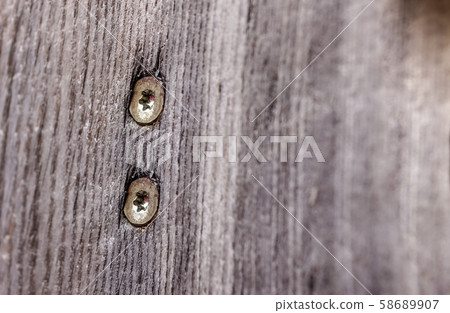 screws screwed in wood with wood shavings screws screwed in wood with wood shavings 58689907