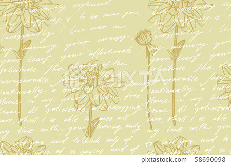 Hand-drawn ink dahlias. Floral elements. Graphic flowers illustrations. Botanical plant illustration Hand-drawn ink dahlias. Floral elements. Graphic flowers illustrations. Botanical plant illustration 58690098