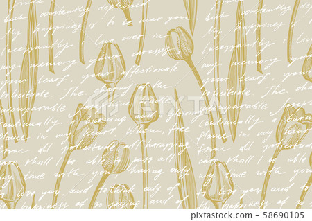 Collection of hand drawn flowers and plants. Botany. Set. Vintage flowers. Black and white Collection of hand drawn flowers and plants. Botany. Set. Vintage flowers. Black and white 58690105