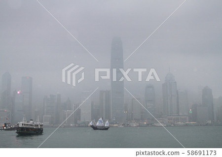 a Stonecutter bridge launch day at  HK 58691173