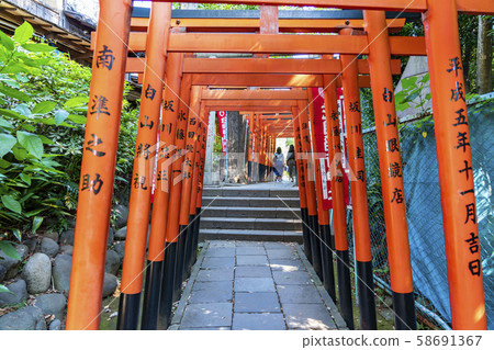 [東京]花之野稻荷神社鳥居 58691367