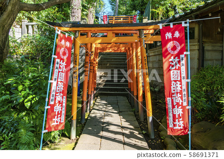 [東京]花之野稻荷神社鳥居 58691371