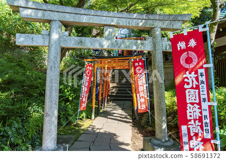 [東京]花之野稻荷神社鳥居 58691372