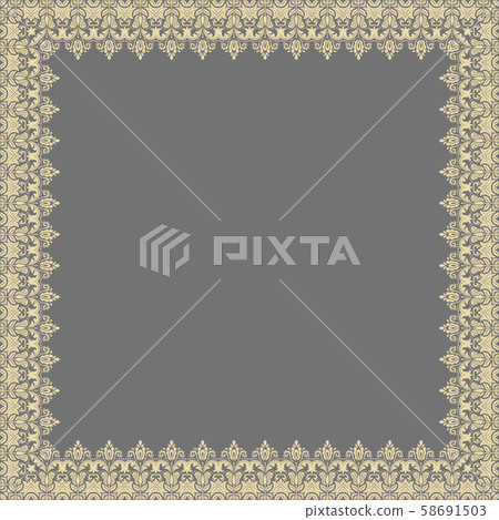 Floral Vector Fine Frame - Stock Illustration [58691503] - PIXTA
