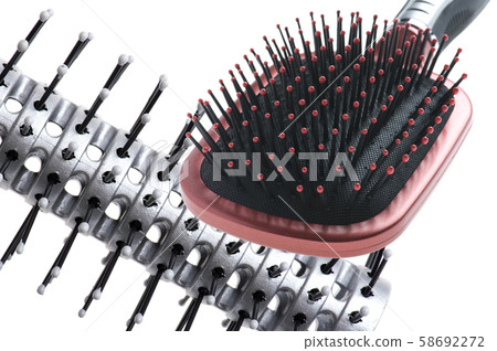 hairbrush on white 58692272