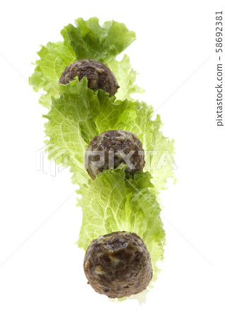 Fried cutlets and salad Fried cutlets and salad 58692381