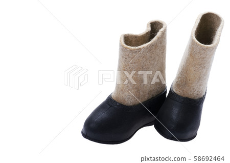 Felt boots close up 58692464