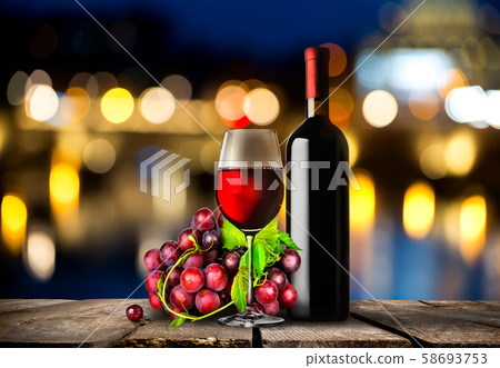 Bottle of red wine Bottle of red wine 58693753