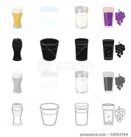 Vector design of glass and transparent symbol. Set of glass and empty vector icon for stock. Vector design of glass and transparent symbol. Set of glass and empty vector icon for stock. 58693764