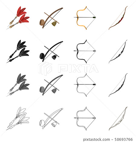 Isolated object of hand and tribal symbol. Set of hand and nature stock symbol for web. Isolated object of hand and tribal symbol. Set of hand and nature stock symbol for web. 58693766