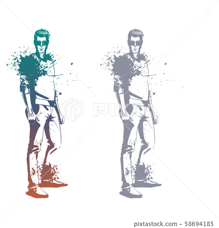 Vector men models - Stock Illustration [58694185] - PIXTA