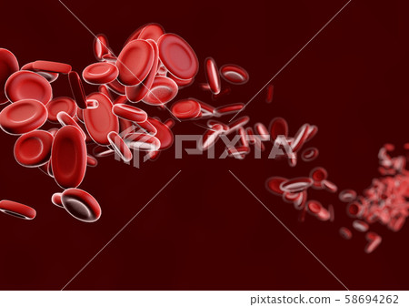 Red blood cells flowing through artery. - Stock Illustration [58694262 ...