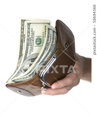 money on hand on white money on hand on white 58694366