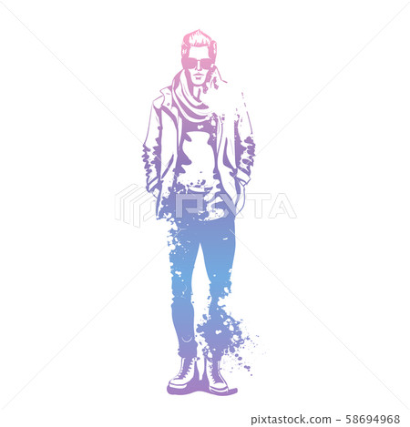 Vector man model - Stock Illustration [58694968] - PIXTA
