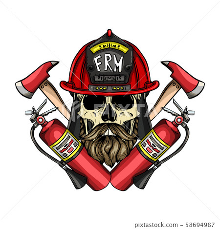 Sketch fireman skull Sketch fireman skull 58694987