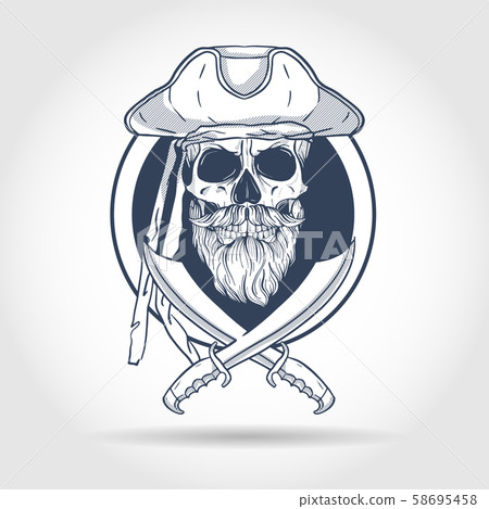 Sketch pirate skull Sketch pirate skull 58695458