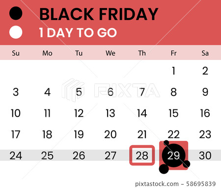 Black friday banner as calendar with countdown Black friday banner as calendar with countdown 58695839